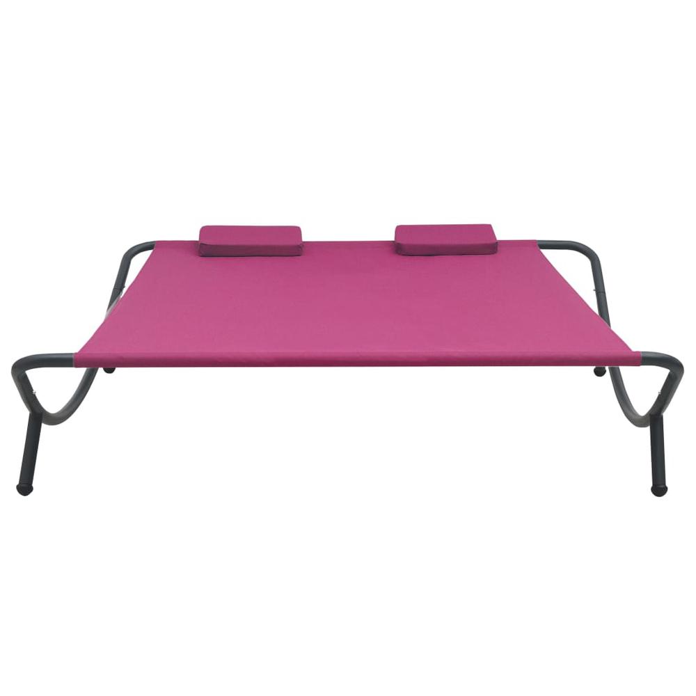 Vidaxl Outdoor Lounge Bed Fabric Pink 3532