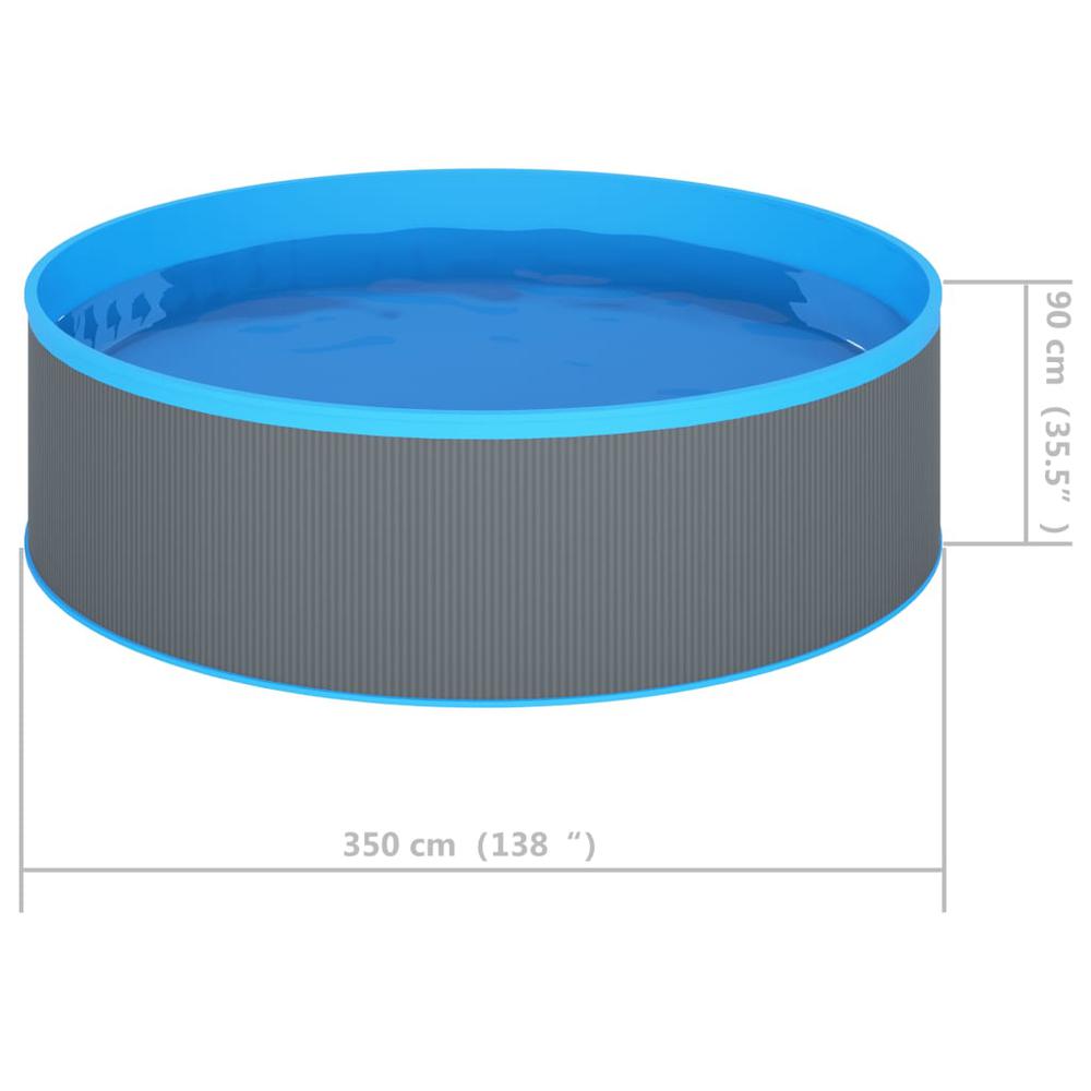 vidaXL Splasher Pool - 137.8" x 35.4" - Gray