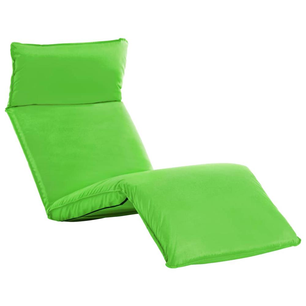 Image of Vidaxl Foldable Sunlounger Oxford Fabric Green 6046