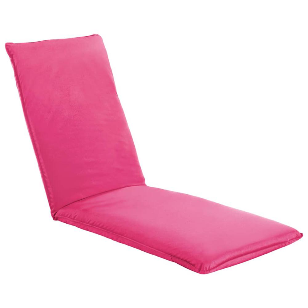 Vidaxl Foldable Sunlounger Oxford Fabric Pink 6047
