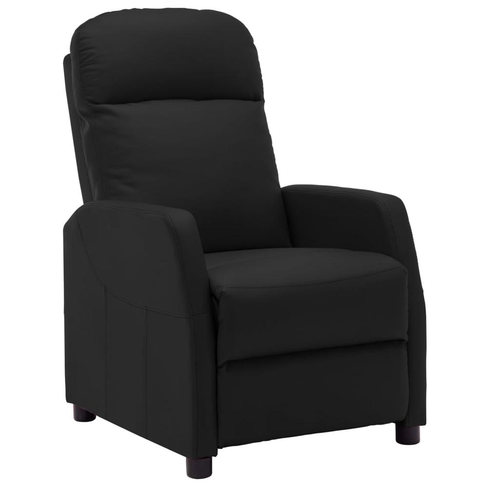 Image of Vidaxl Reclining Chair Black Faux Leather