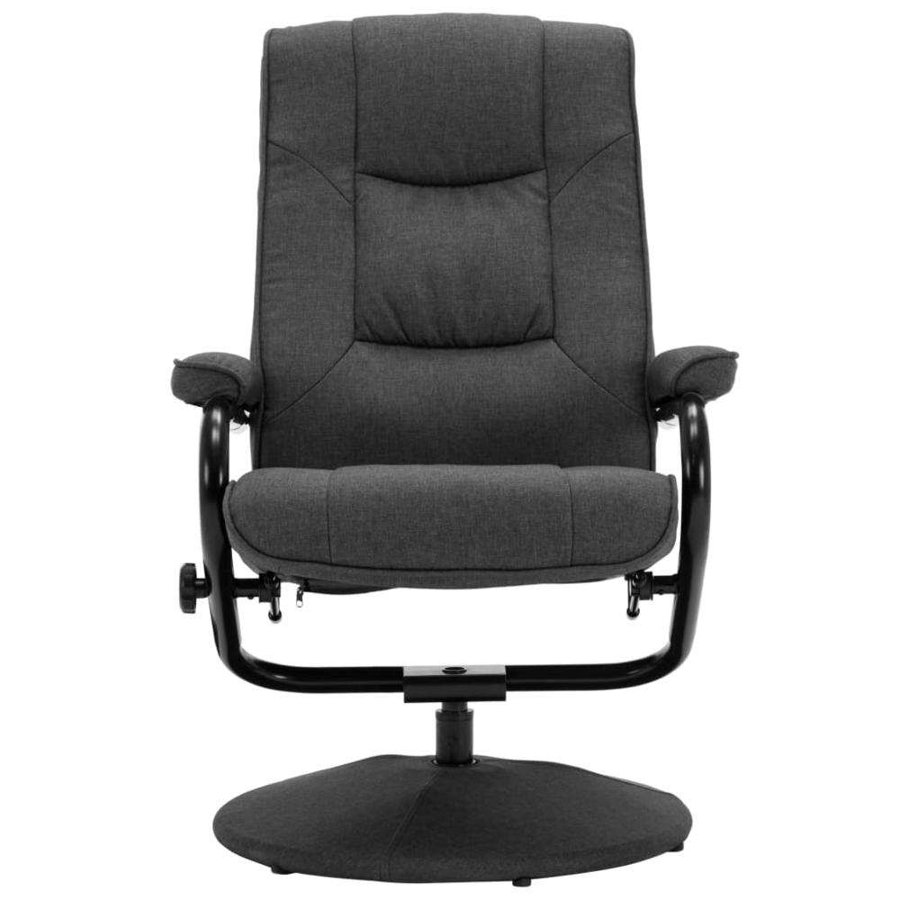 Vidaxl Recliner Chair With Footrest Dark Gray Fabric