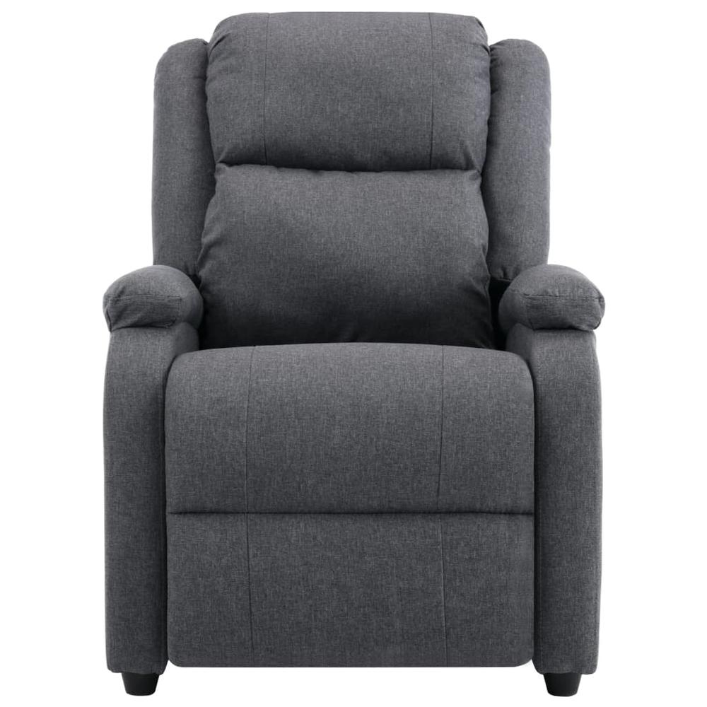 Vidaxl Electric Tv Recliner Chair Dark Gray Fabric