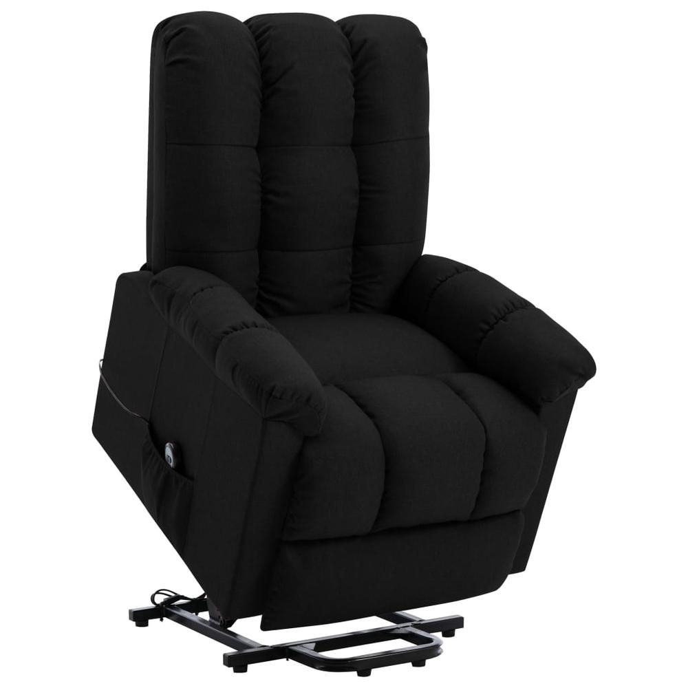 Image of Vidaxl Stand-Up Recliner Black Fabric