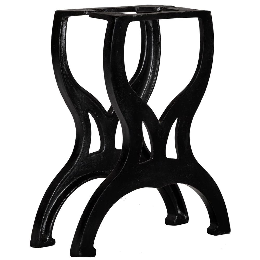 This is the image of vidaXL X-Frame Cast Iron Bench Legs - Set of 2 Pieces