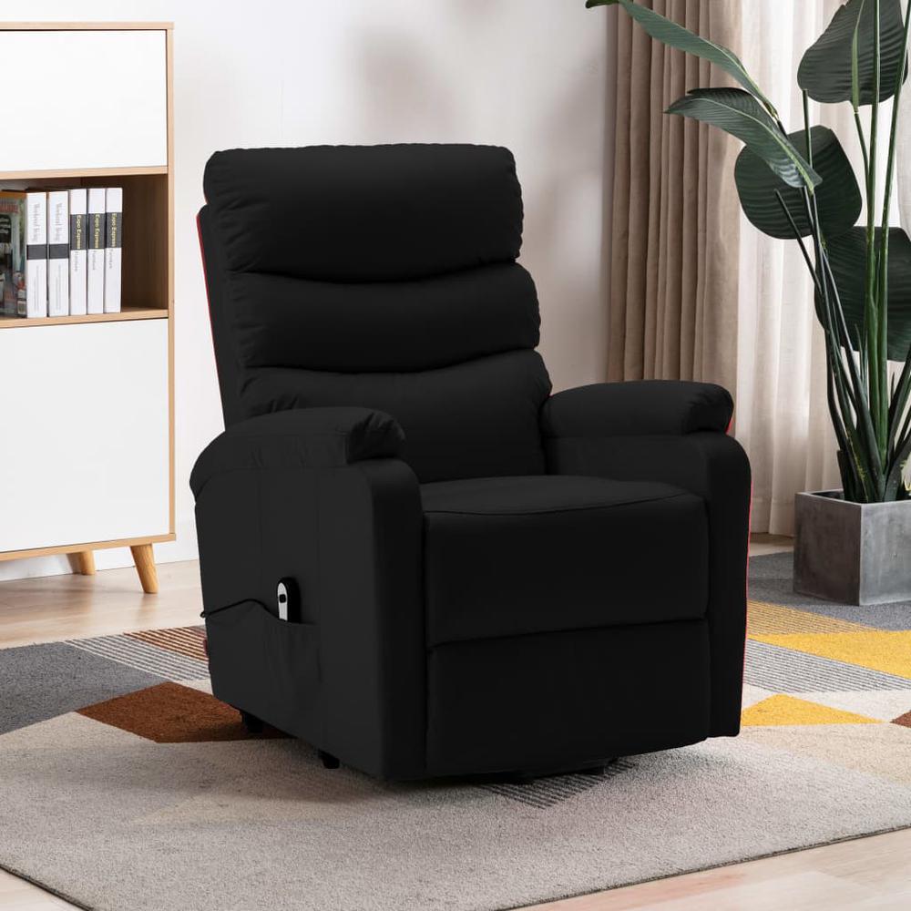 Image of Vidaxl Stand-Up Recliner Black Faux Leather, 321276