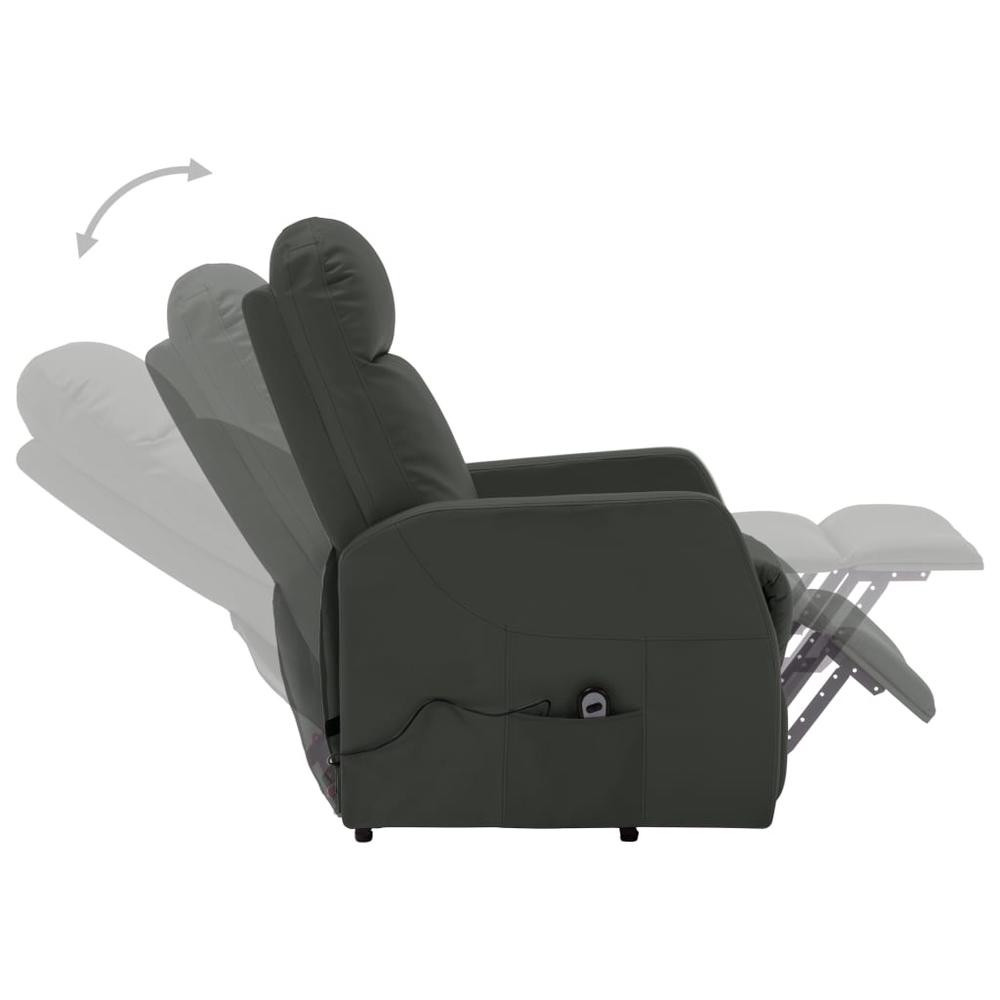 Vidaxl Stand-Up Recliner Anthracite Faux Leather, 321369