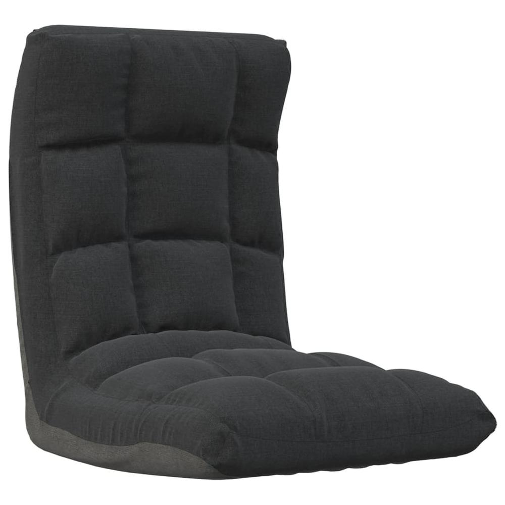 Vidaxl Folding Floor Chair Black Fabric, 336590