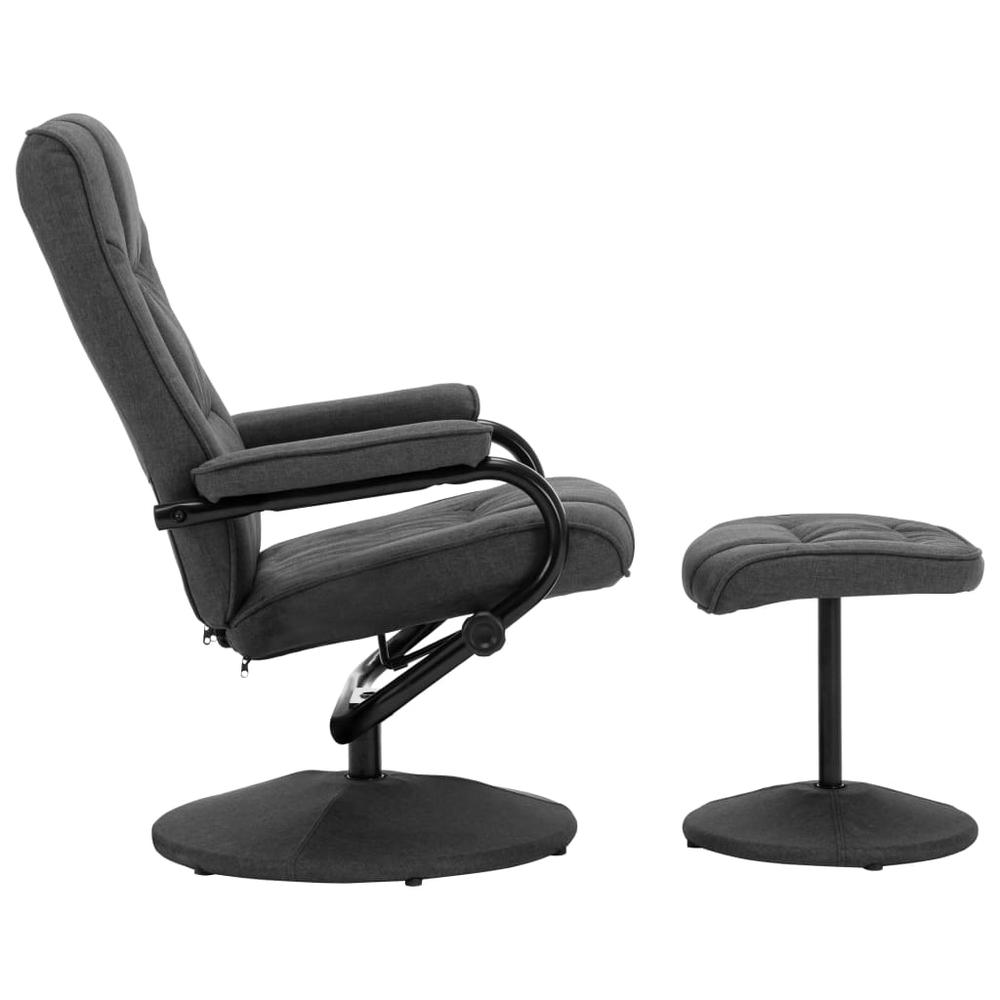 Vidaxl Recliner Chair With Footrest Dark Gray Fabric
