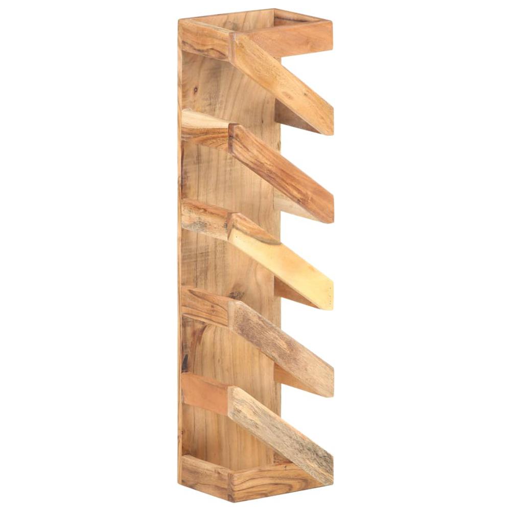 This is the image of vidaXL Solid Acacia Wood Wine Rack for 5 Bottles