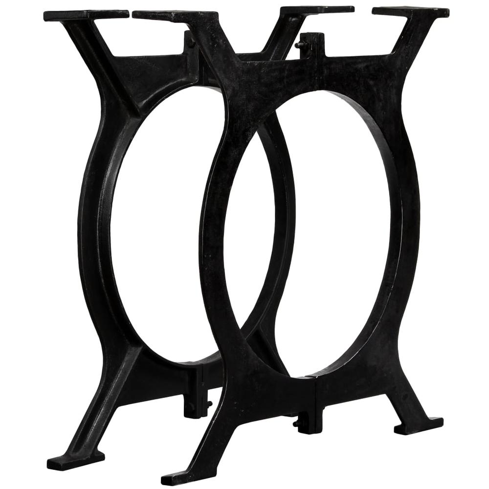 This is the image of vidaXL Dining Table Legs - Set of 2 - O-Frame Cast Iron