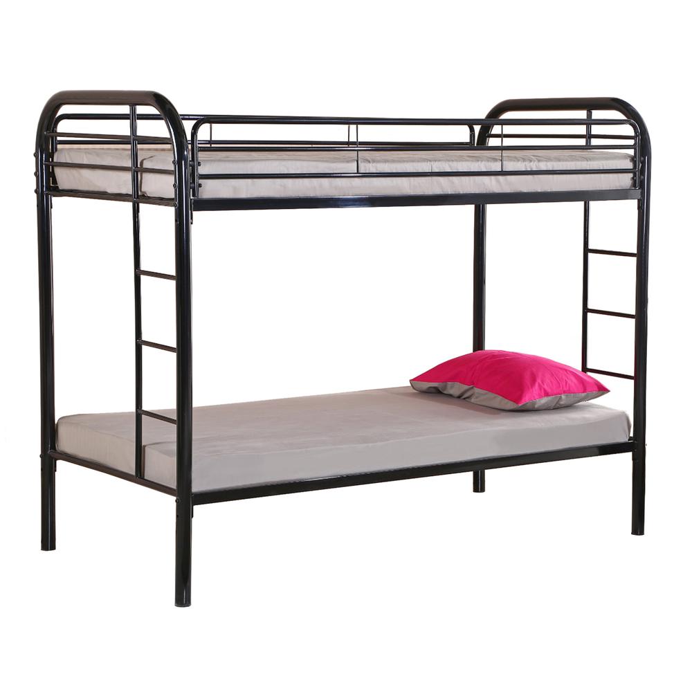 Better Home Products Oasis Twin Over Twin Metal Bunk Bed