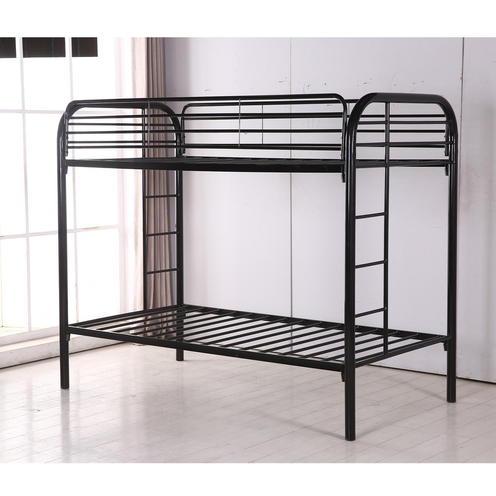 Better Home Products Oasis Twin Over Twin Metal Bunk Bed