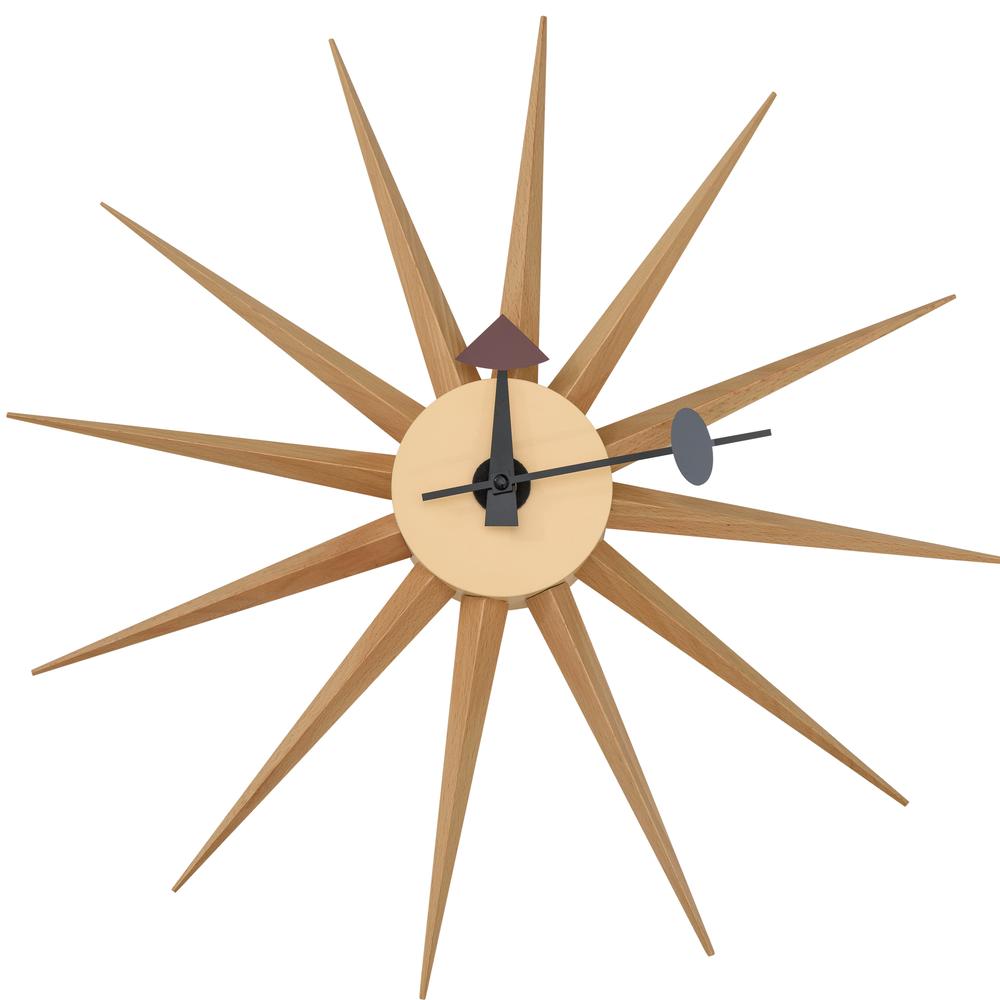 This is the image of LeisureMod Maxi Modern Design Colorful Star Silent Non-Ticking Wall Clock - MCL18NW
