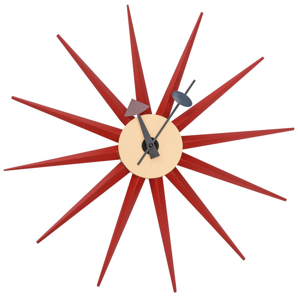 This is the image of LeisureMod Maxi Modern Design Colorful Star Silent Non-Ticking Wall Clock - MCL18R