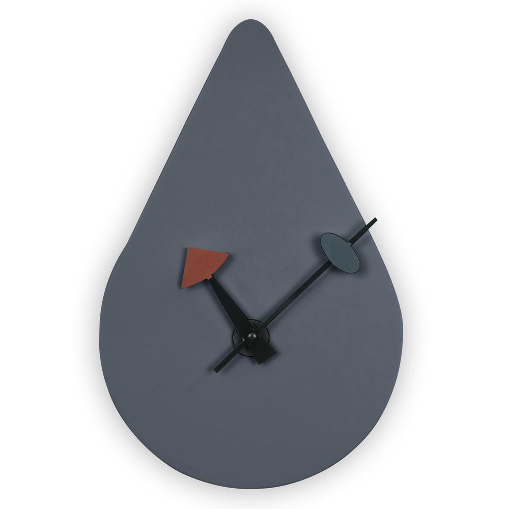 This is the image of LeisureMod Manchester Modern Rain Drop Design Wall Clock - Silent Non-Ticking - MCLT14DGR