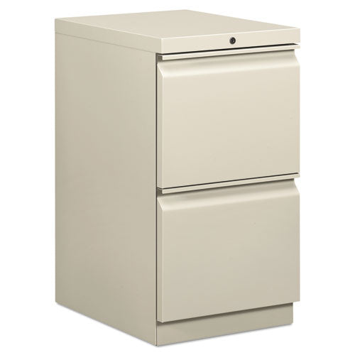 Brigade Mobile Pedestal - Light Gray - 2 Letter-Size File Drawers - 15" x 19.88" x 28" - Left or Right