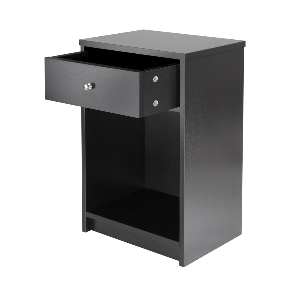 Squamish Accent Table With 1 Drawer, Black Finish