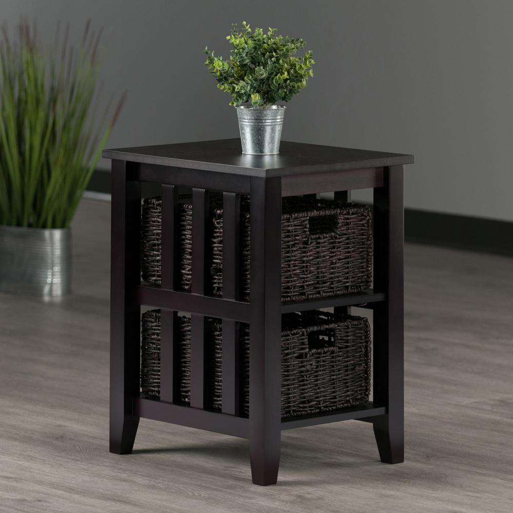 Morris Side Table With 2 Foldable Baskets