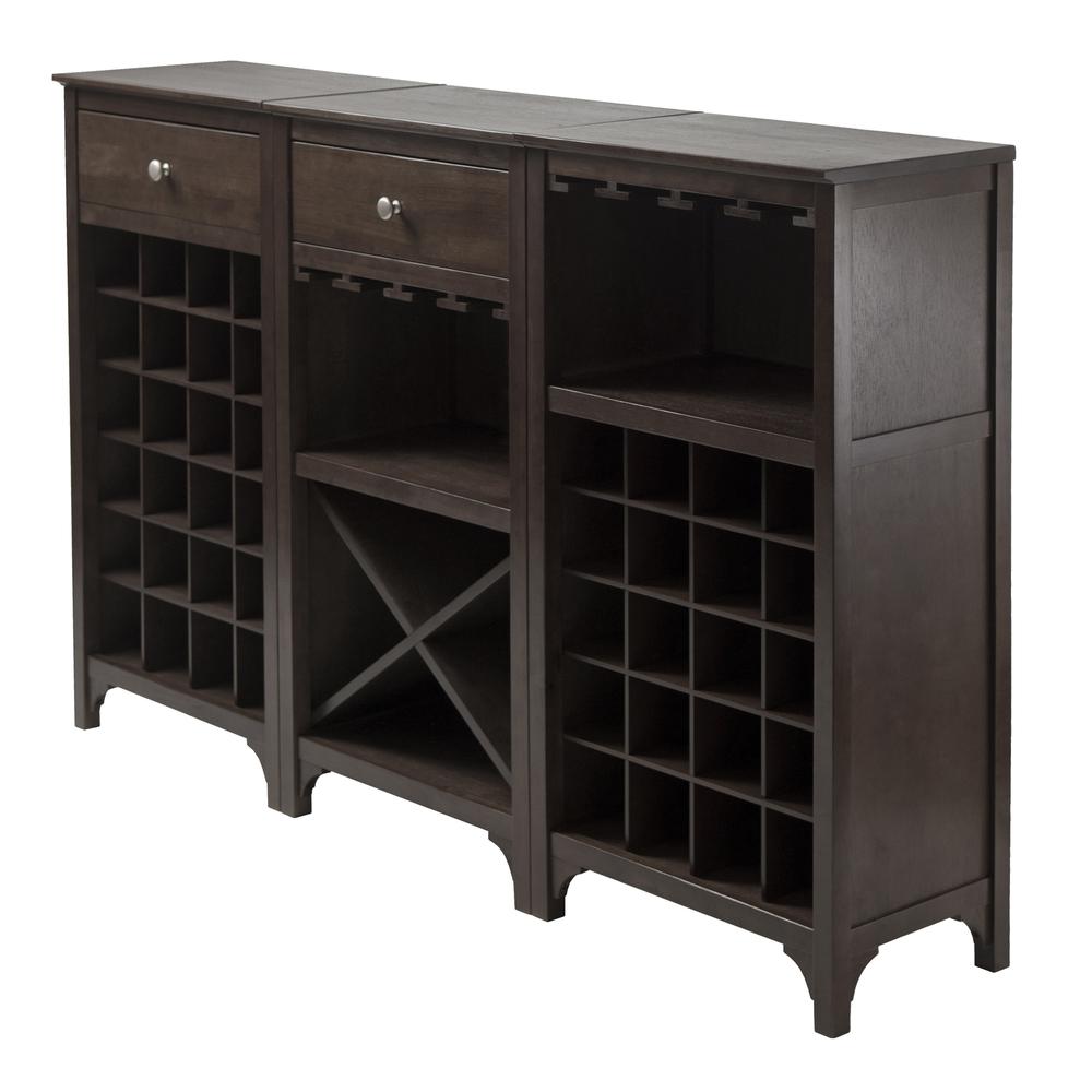 This is the image of Ancona 3-Piece Modular Wine Cabinet Set