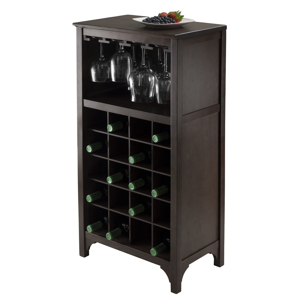Ancona Wine Cabinet with Glass Rack and 20-Bottle Capacity