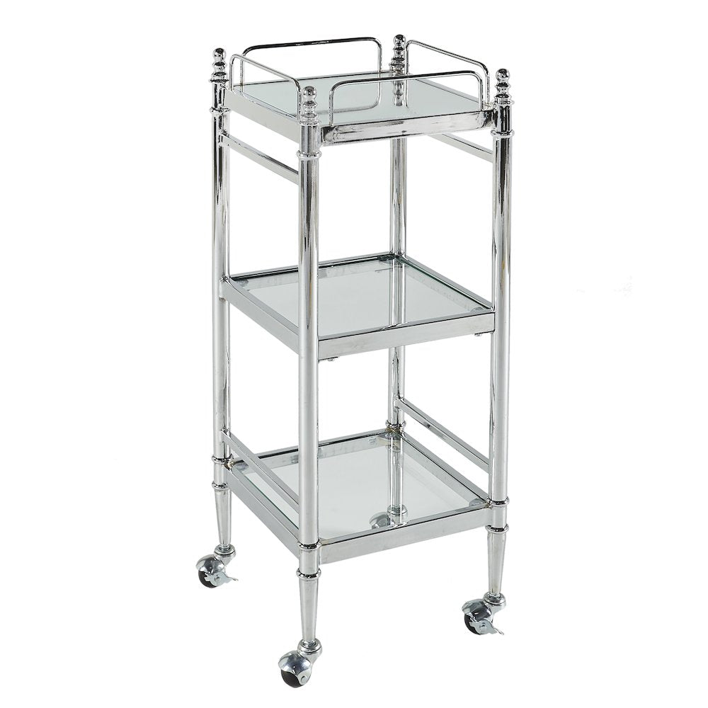 Image of Pinnacle Chrome And Glass Cart