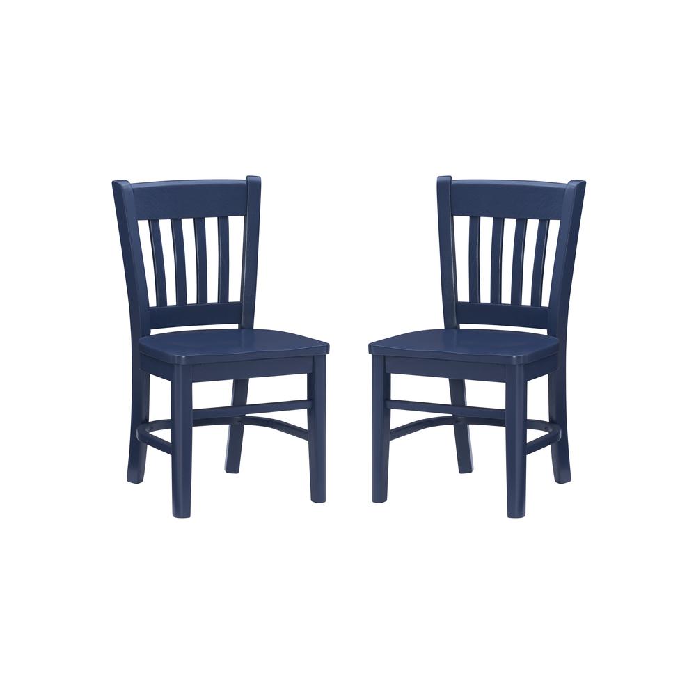 This is the image of Rudra Kids Chair - Navy (Set of 2)