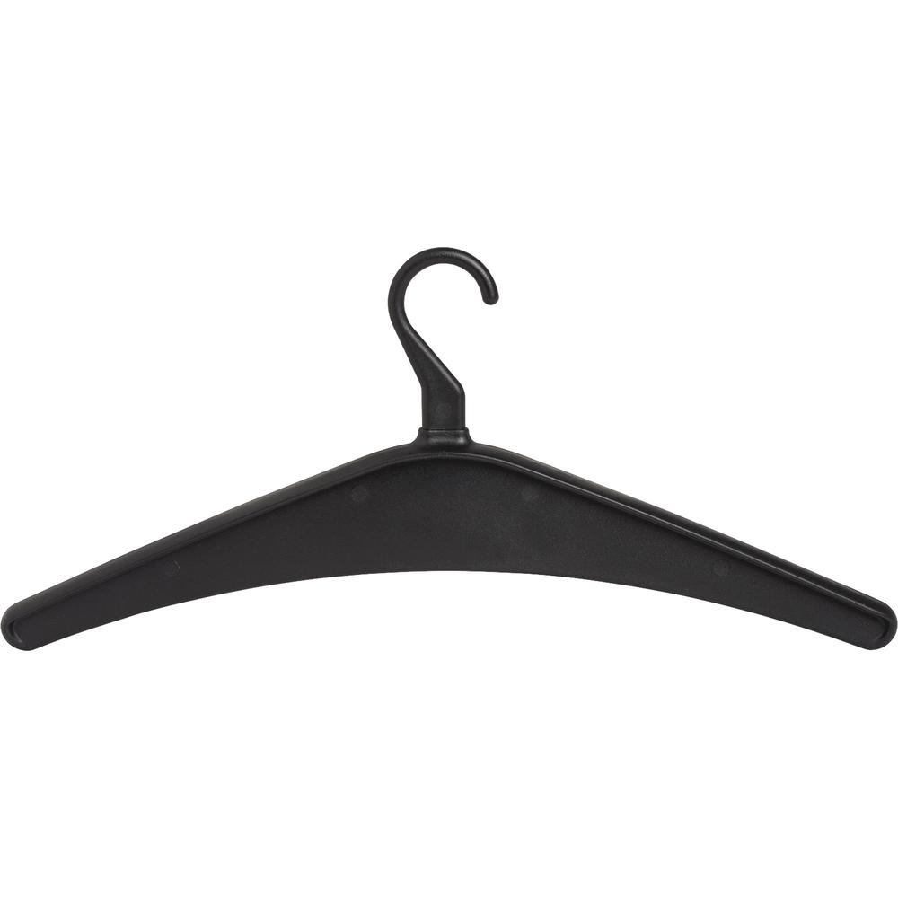 Lorell Plastic Garment Hangers - 1 Hook - 7" Size - 12/Set