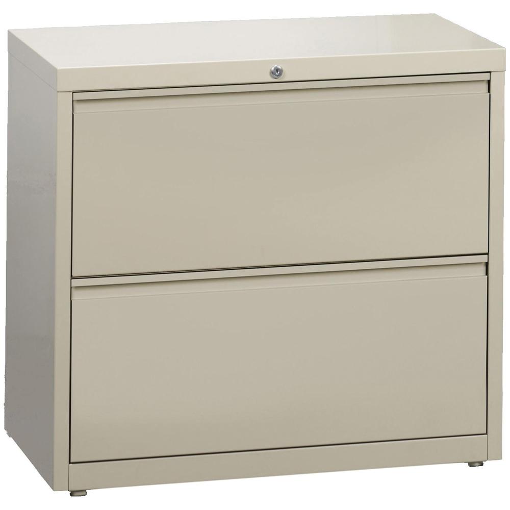 Lorell Lateral File - 2-Drawer - 36" x 18.6" x 28.1" - Legal, Letter, A4 - Putty