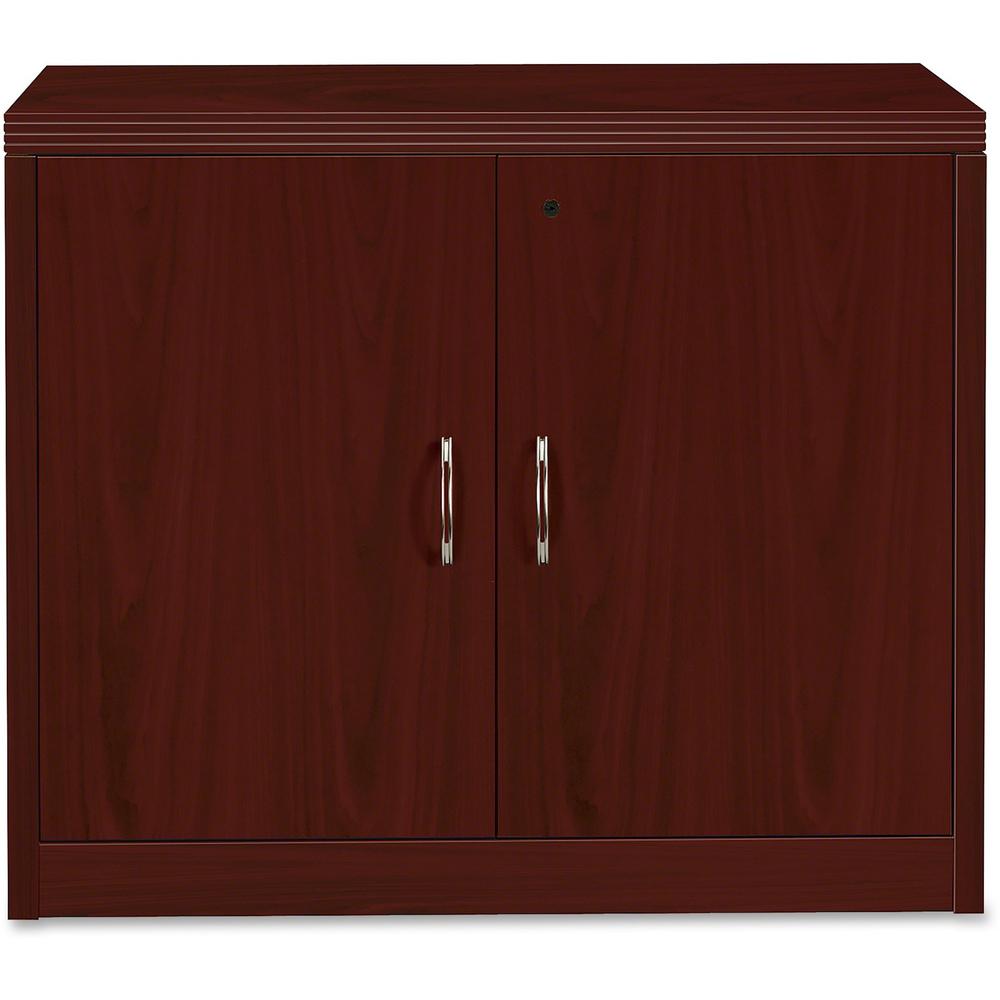 HON Valido H115291 Storage Cabinet - 36" x 20" x 29.5" - 2 Doors - Mahogany Finish