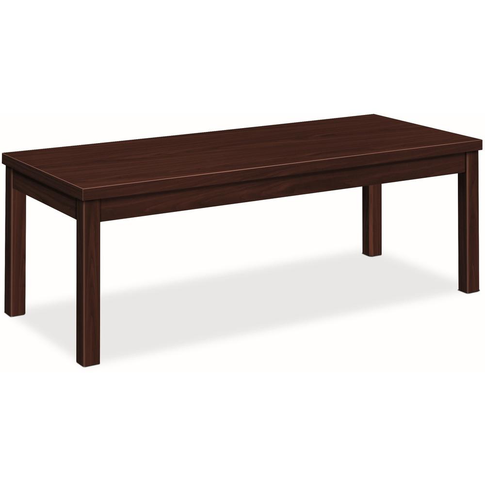 Image of Hon H80191 Coffee Table - Rectangle Top - 48" Table Top Width X 20" Table Top Depth X 1.13" Table Top Thickness - 16" Height - Mahogany Laminate - Particleboard
