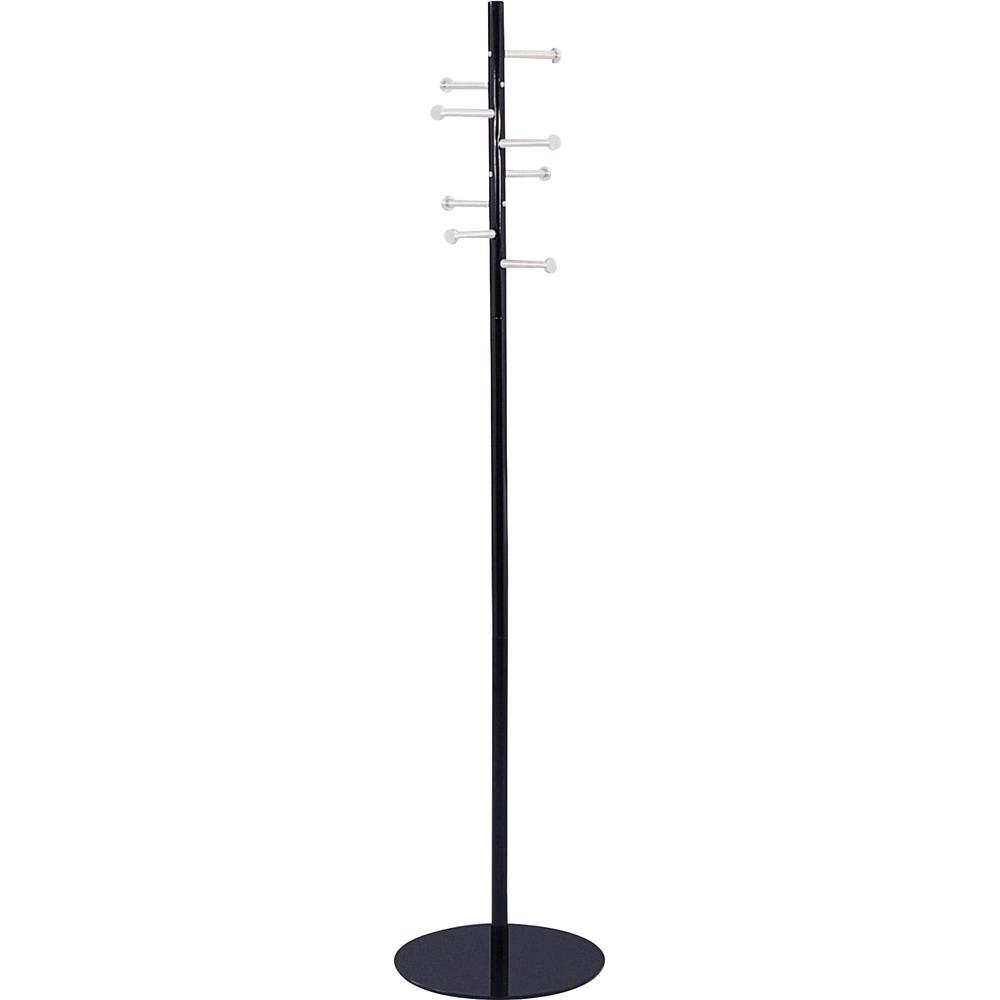 Safco Metal Costumer - 8 Hooks - 80 lb Capacity - 4.38" , 5.38" Size - Steel - Black, Silver