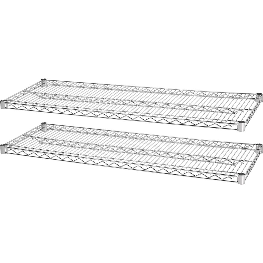 Lorell Industrial Wire Shelving Starter Shelves - 36" x 24" - Steel - Chrome