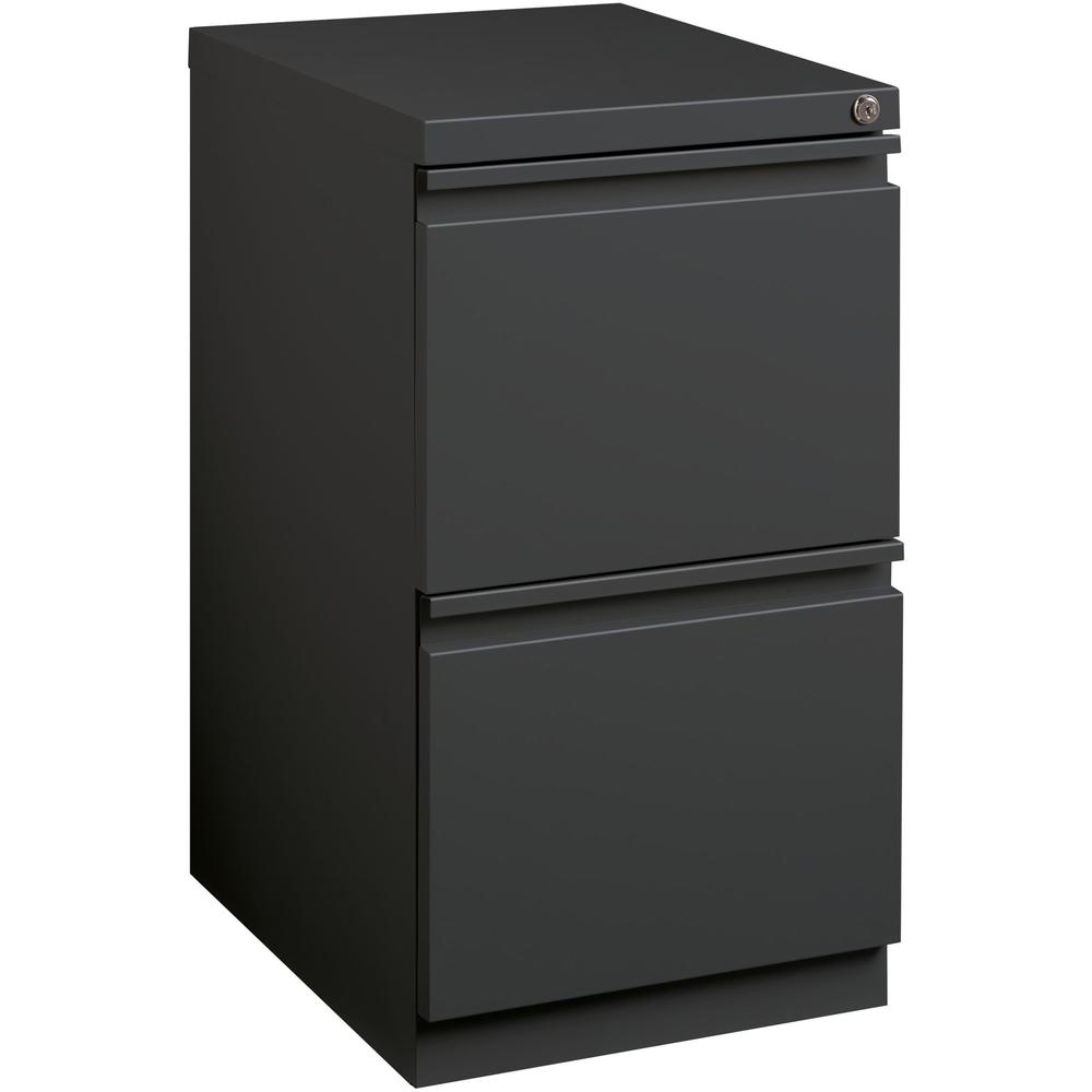Lorell File/File Mobile Pedestal - 2 Drawer - Letter Size - Charcoal - Recycled
