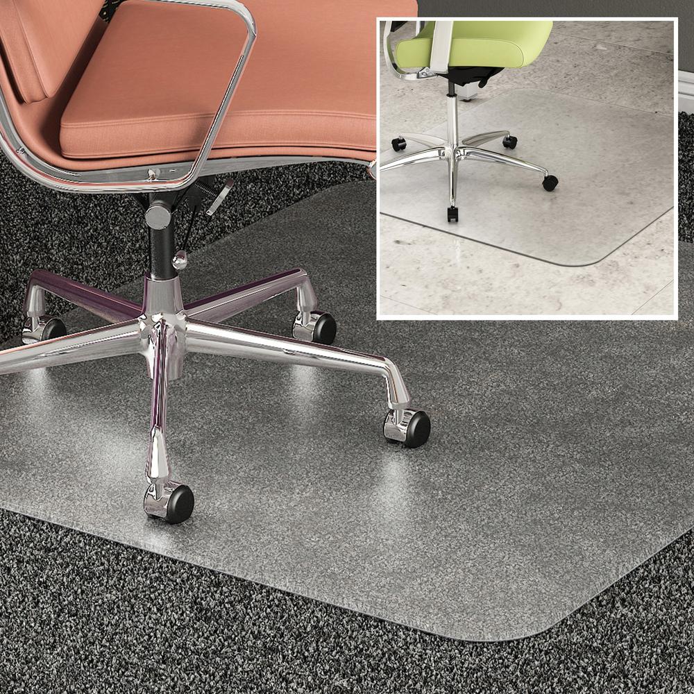 Deflecto DuoMat Chairmat - Multi-surface - 60" x 46" - Clear - Classic Design