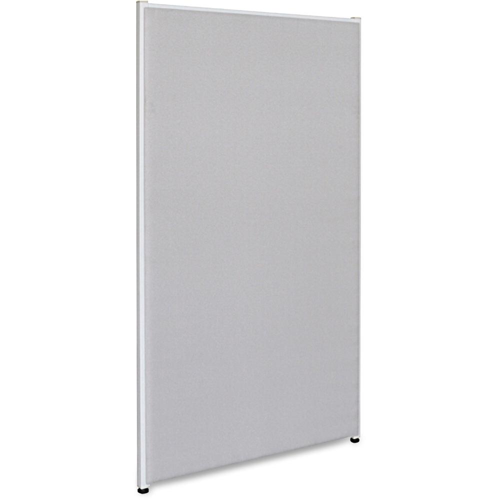 Lorell Gray Fabric Panels - 36.4" W x 71" H - Steel Frame - Gray - 1 Each