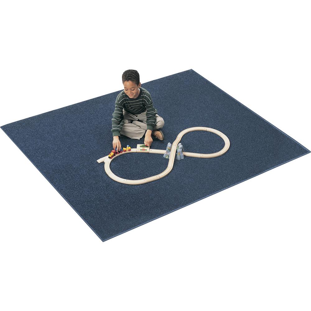 This is the image of Carpets for Kids Mt. St. Helens Carpet Rug - 99.96" Length x 12 ft Width - Blueberry Blue Rectangle