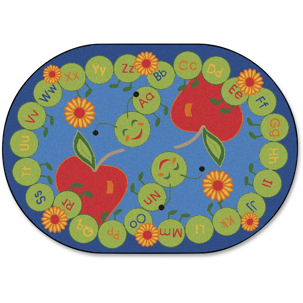 This is the image of Carpets for Kids ABC Caterpillar Oval Seating Rug - 11.67 ft x 9" - Oval