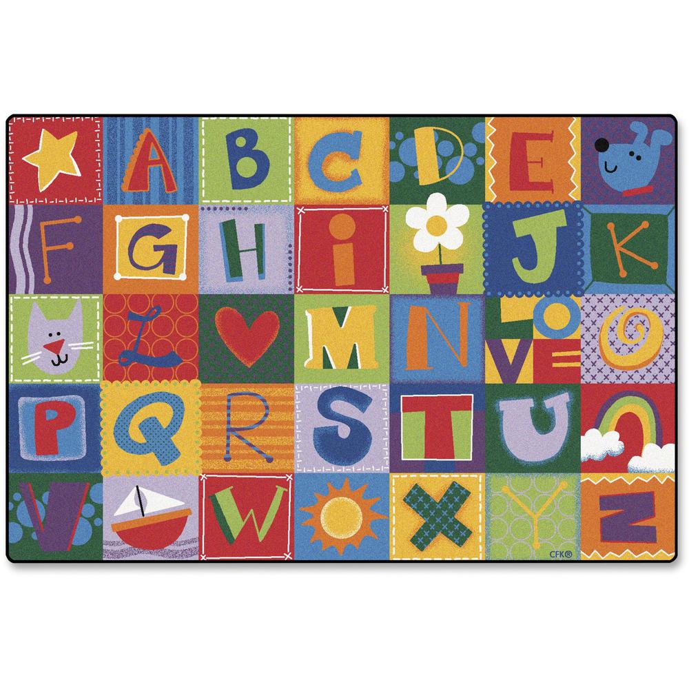 This is the image of Carpets for Kids Alphabet Blocks Rug - 72" x 48" - Rectangle