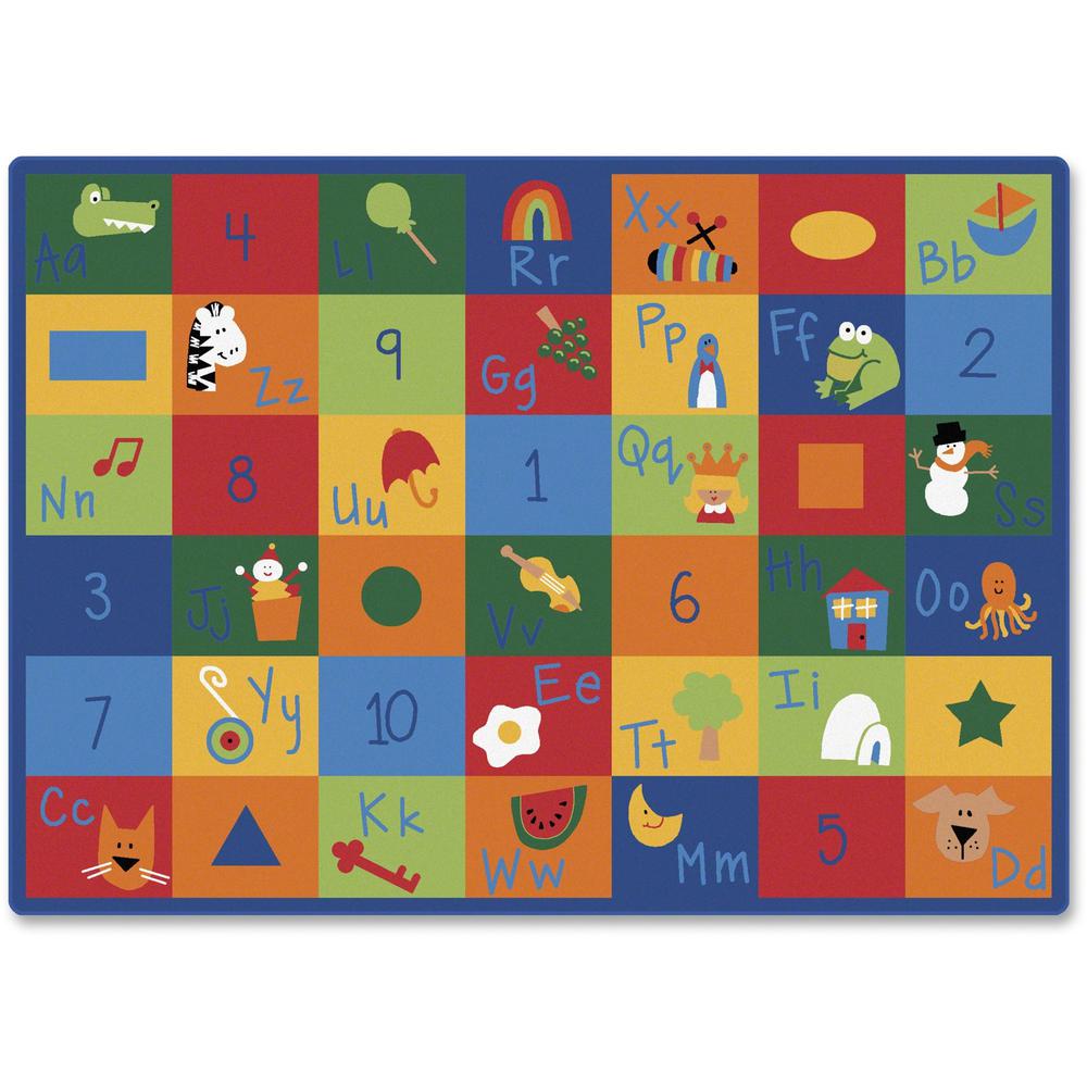 This is the image of Carpets for Kids Learning Blocks Rectangle Rug - 11.67 ft Length x 100" Width