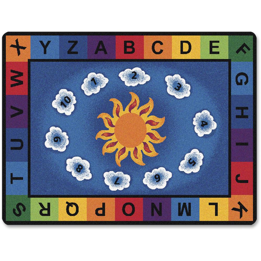 This is the image of Carpets for Kids Sunny Day Learn/Play Rectangle Rug - 70" x 53"