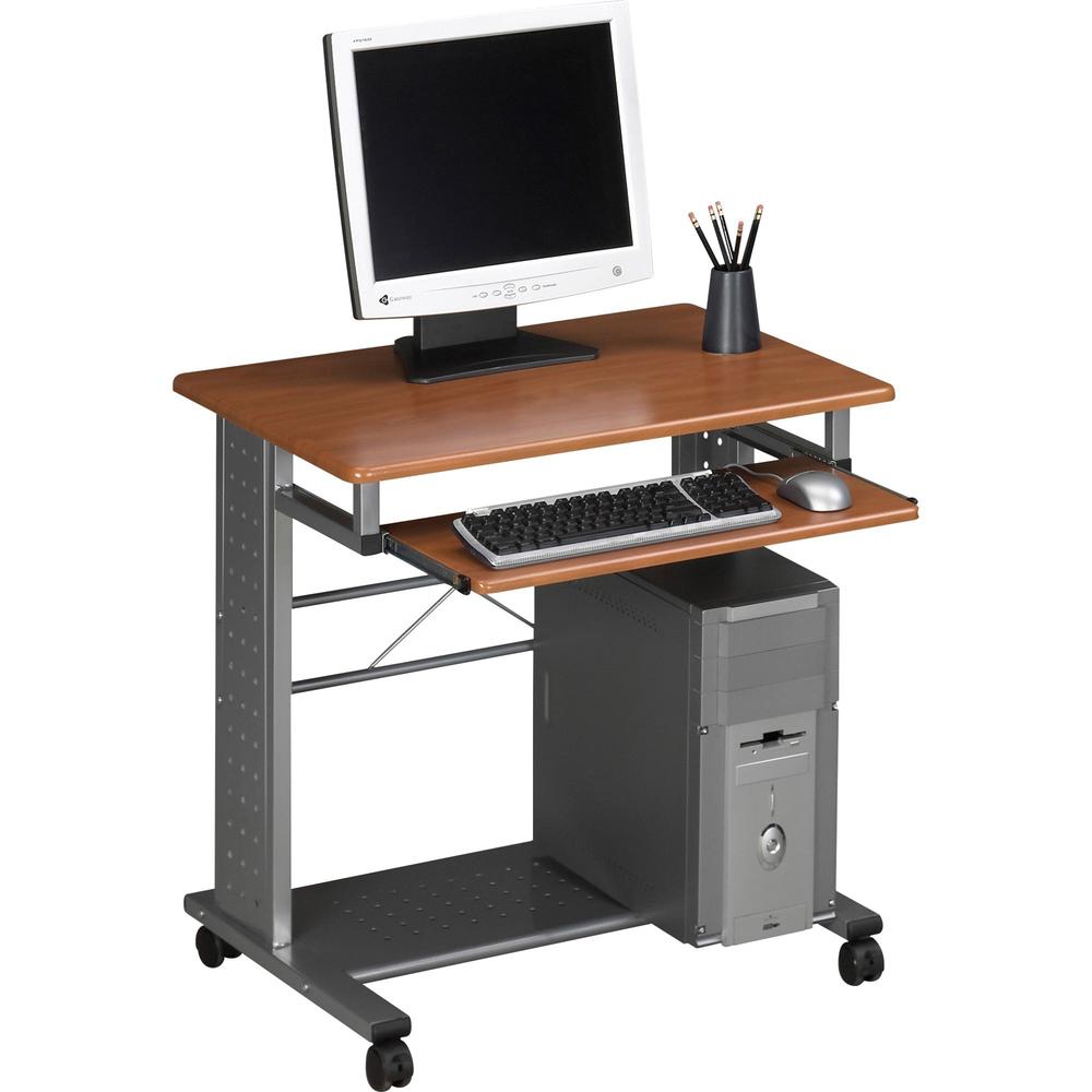 Image of Mayline Empire Mobile Pc Workstation - Rectangle Top - Assembly Required - Steel
