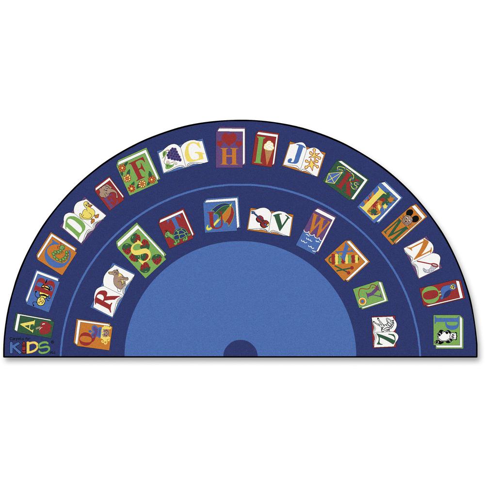 This is the image of Carpets for Kids Reading/The Book Semi-circle Rug - 13.33 ft Length x 80" Width