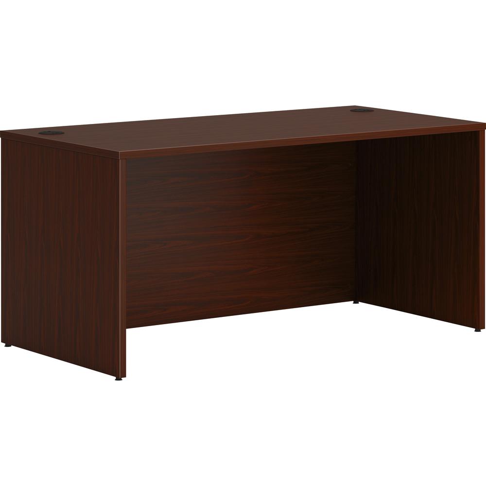 This is the image of HON Mod Desk Shell | 60"W | Traditional Mahogany Finish | 60" x 30" x 29" | Laminate