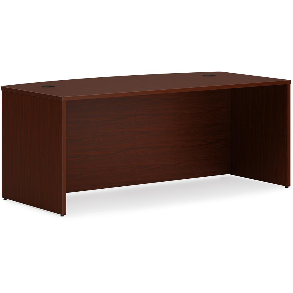 This is the image of HON Mod HLPLDS7236B Desk Shell - 72" x 36" x 29" - Traditional Mahogany Finish