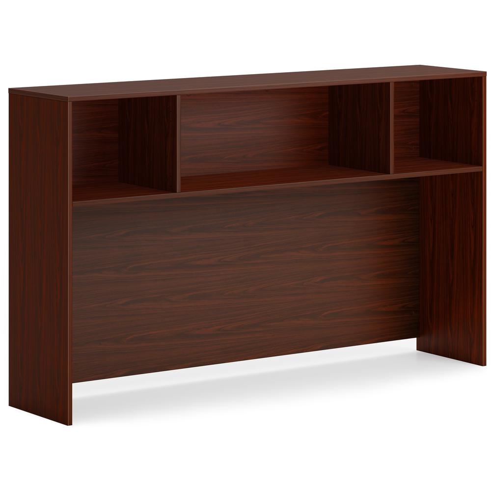 This is the image of HON Mod HLPLDH66 Hutch - 66" x 14" x 39.8" - Traditional Mahogany Finish
