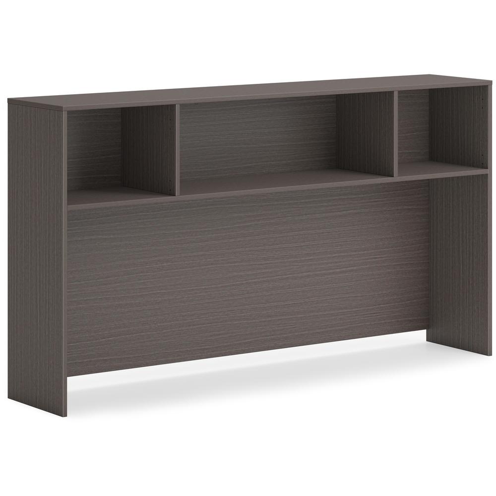 This is the image of HON Mod HLPLDH72 Hutch - 72" x 14" x 39.8" - Slate Teak Finish
