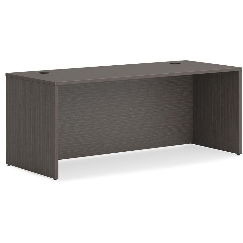 This is the image of HON Mod HLPLDS7230 Desk Shell - 72" x 30" x 29" - Slate Teak Finish