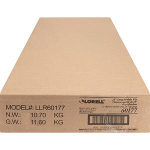 Lorell Mobile File - 4 Casters - 13.5" x 24.8" x 28.3" - Black - 1 Each