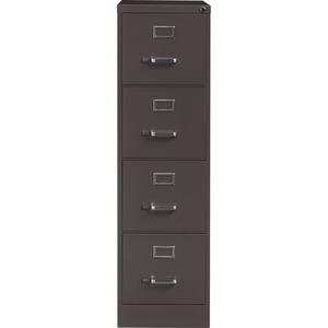 Lorell Fortress Series 4-Drawer Vertical File - 26.5" Letter-size - 15" x 26.5" x 52" - Label Holder, Drawer Extension, Ball-bearing Suspension